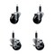 Service Caster 3'' SS Hard Rubber Wheel Swivel 1'' Expand Stem Caster Set 2 Brakes, 4PK SCC-SSEX20S314-HRS-2-TLB-2-1 - alternate 1